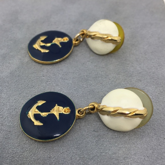 Vintage Don Lin Enamel Yacht Earrings - Picture 5 of 8